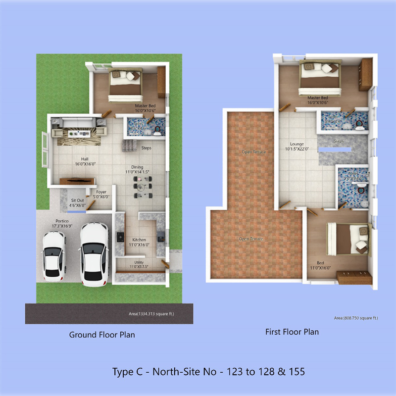Type C - North-Site No - 123 to 128 & 155